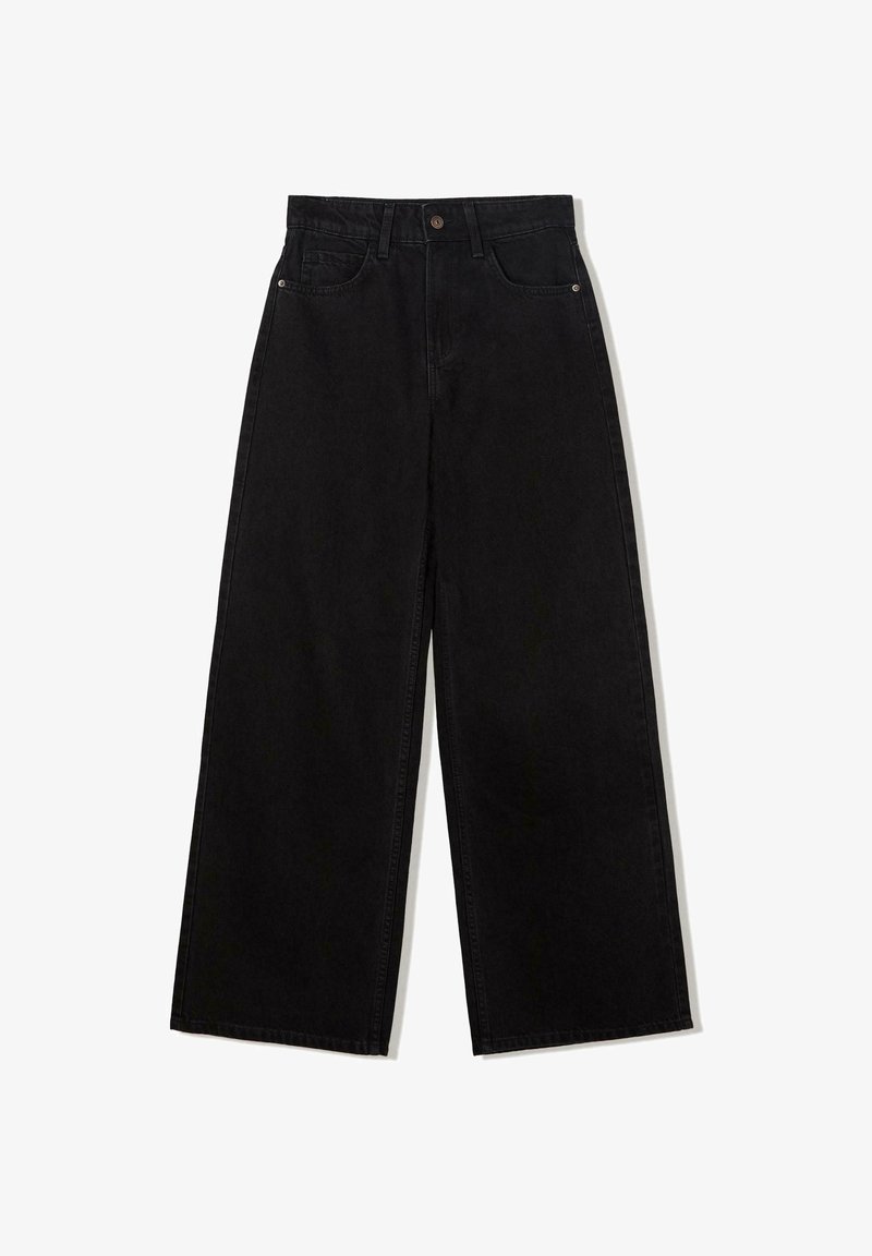 Bershka Wide Leg black/nero