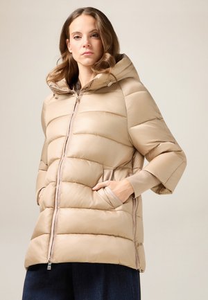 MIDI IMBOTTITO CON CAPPUCCIO - Wintermantel - beige