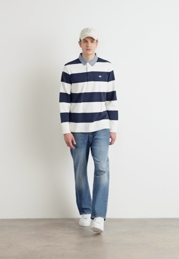 CHAMBRAY STRIPE HEAVY RUGGER - Long sleeved top - eggshell4