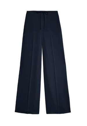 Marks & Spencer ELASTICATED WAIST WIDE LEG - Pantalon classique - dark navy