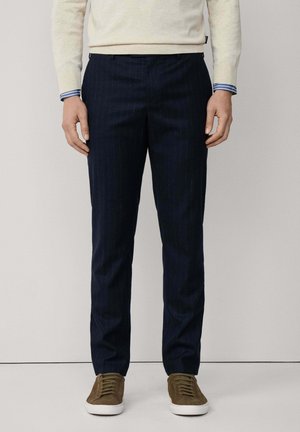 STRIPED - Pantalon classique - marine blue