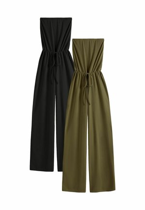 TIE WAIST BANDEAU PLAYSUIT 2 PACK - Overal - black green