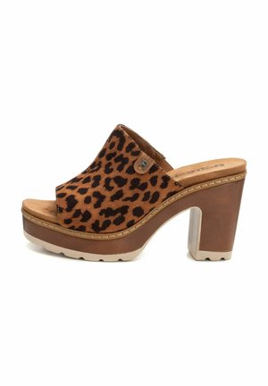 Mules de tacón - camel