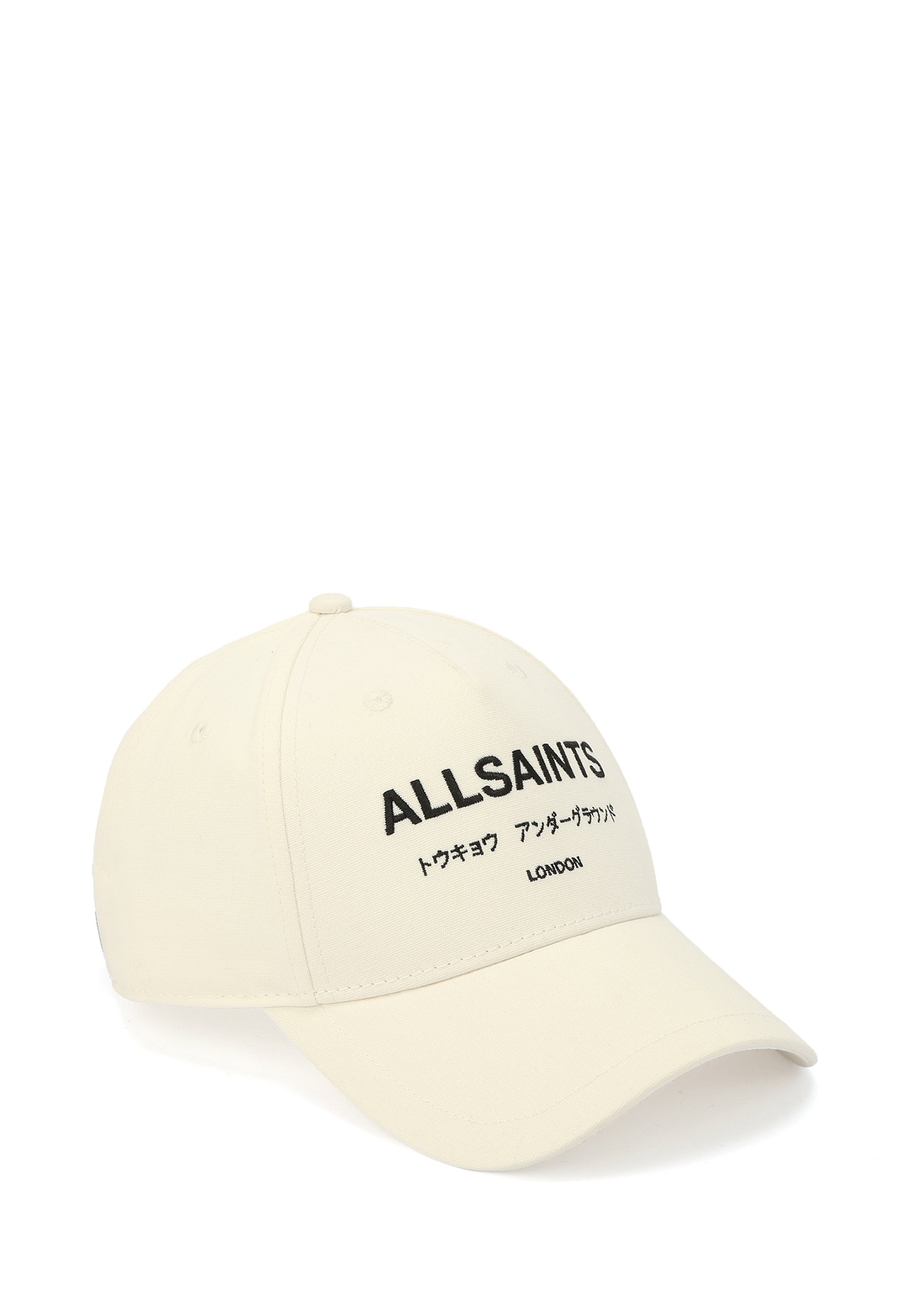 All Saints White Cap Felix Embroidered Baseball Cap Washed Black | ALLSAINTS US main image 4
