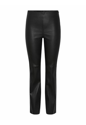 YAS YASZELLU - Pantalon en cuir - black