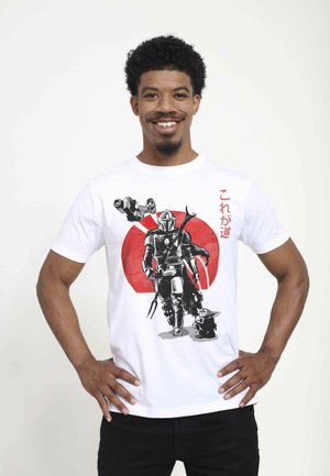 Henry Tiger STAR WARS: THE MANDALORIAN MANDOLORIAN SUMI INK UNISEX - T-shirts print - white