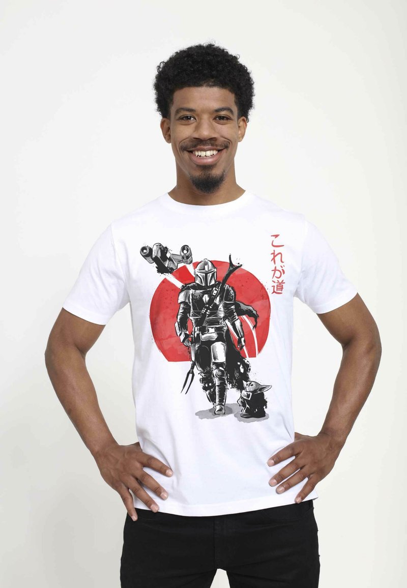 Henry Tiger STAR WARS: THE MANDALORIAN MANDOLORIAN SUMI INK UNISEX - T-shirts print - white