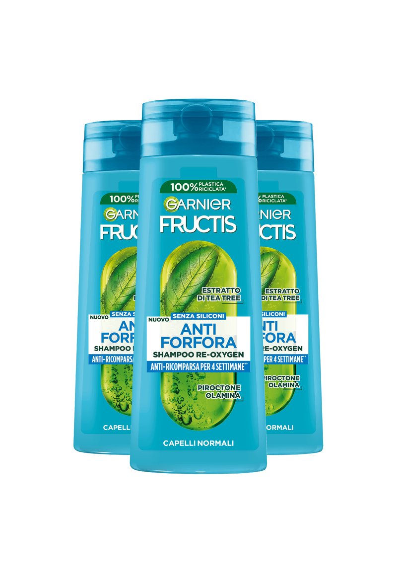 Garnier - GARNIER FRUCTIS SHAMPOO ANTIFORFORA REOXYGEN, PER CAPELLI NORMALI, 250 ML - 3 PACK - Shampoo - trasparente, Ingrandire