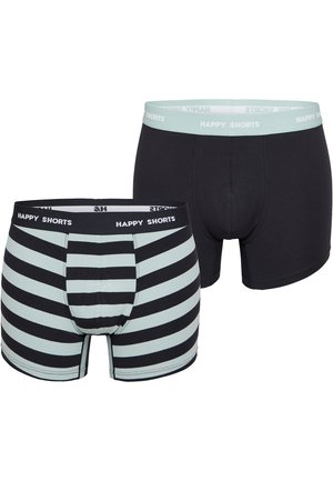 Happy Shorts 2-PACK - Kurze Boxershorts - dusty mint blockstripe