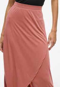 VILA HIGH WAIST - Maksihame - brick dust