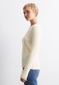 Marc O'Polo DENIM CREW NECK - Jumper - white blush