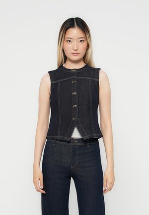 JXINDIE WAISTCOAT - Vesta - dark blue denim