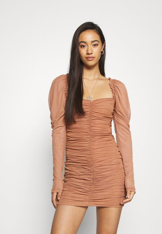 LONG SLEEVE DRESS - Robe de soirée - tan