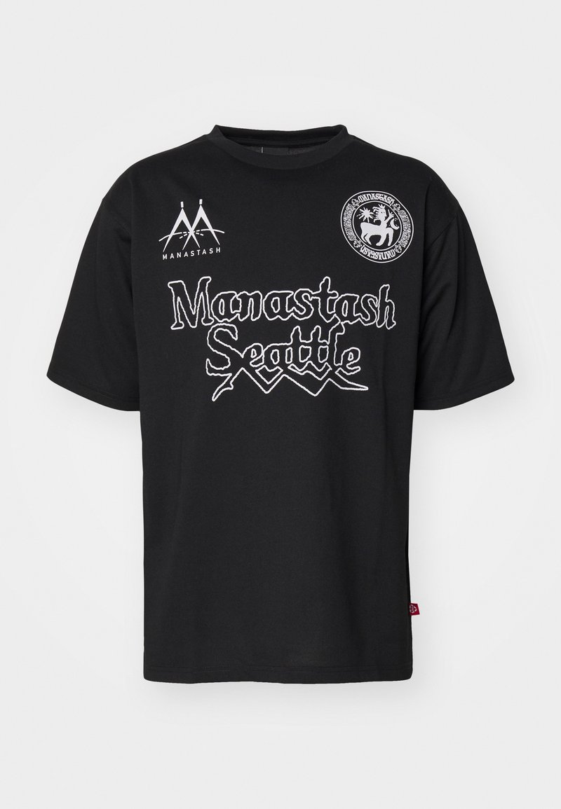 Manastash T-shirt print zwart