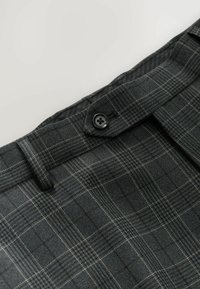 Next REGULAR FIT - TAILORED FIT TRIMMED CHECK  - Oblekové kalhoty - charcoal grey