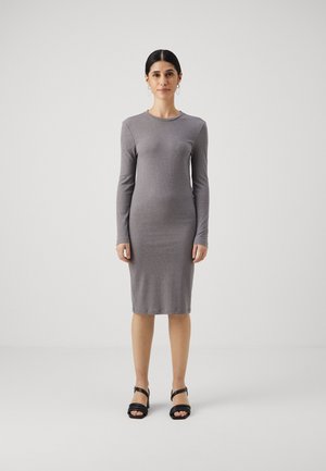 VMLAVENDER O NECK DRESS - Vestido ligero - medium grey melange