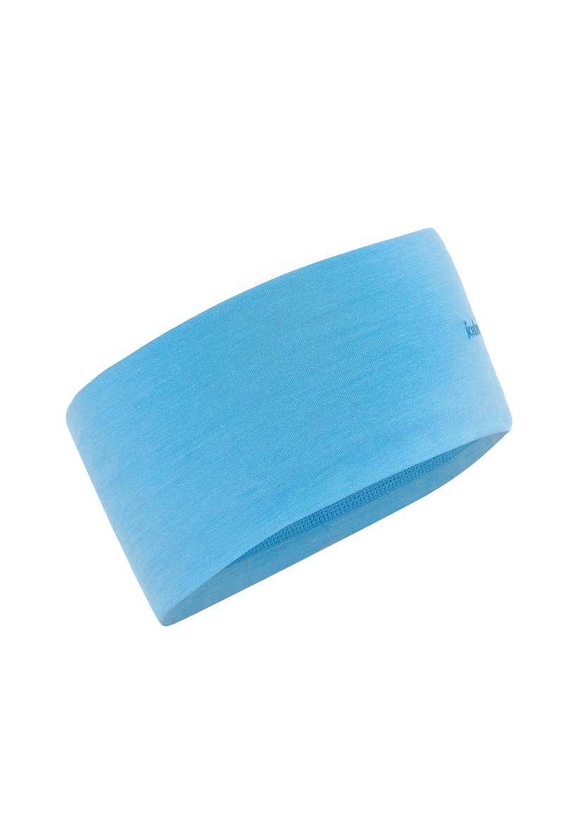 Bandeau en tissu bleu avec une texture lisse et une finition légèrement brillante, au design simple et sans motifs ni éléments visibles.