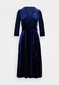 Lauren Ralph Lauren Petite SURPLICE VELVET DRESS - Dienas kleita - luxe navy