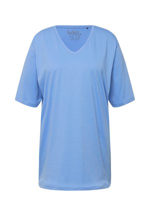 Ulla Popken, PLUS SIZE RELAXED FIT V-NECK TEE  - T-Shirt basic - cloud blue