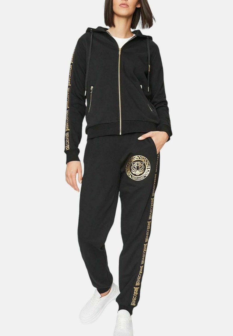 Just Cavalli Sweater met rits zwart