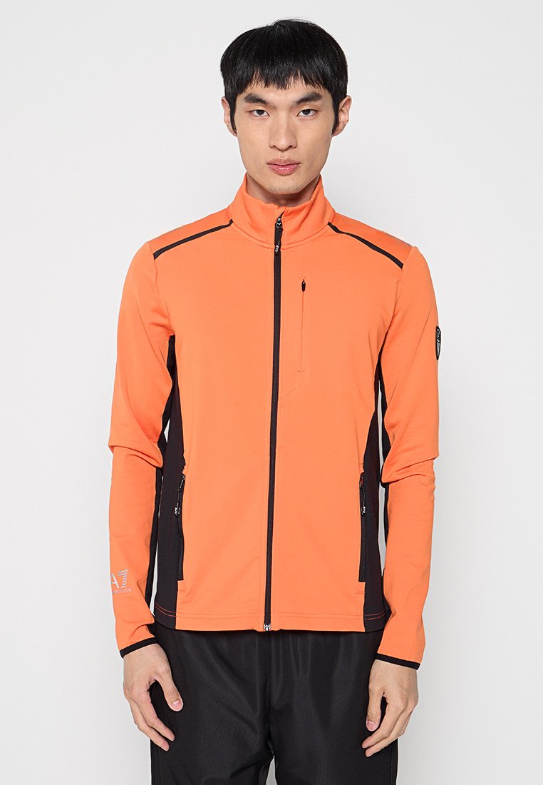 EA7 Emporio Armani Sweater met rits oranje