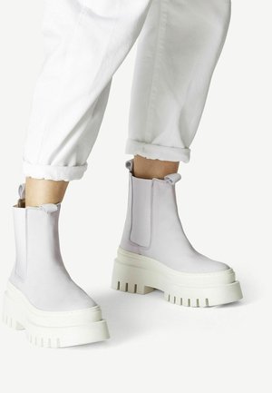 Tamaris Platform ankle boots - lilac offwhite