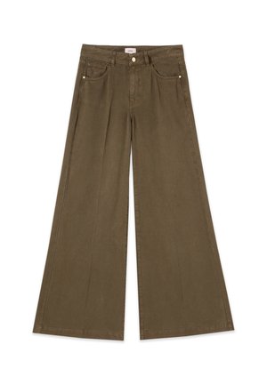 Oltre, PANTALONI PALAZZO CON CHARM - Relaxed fit jeans - verde militare