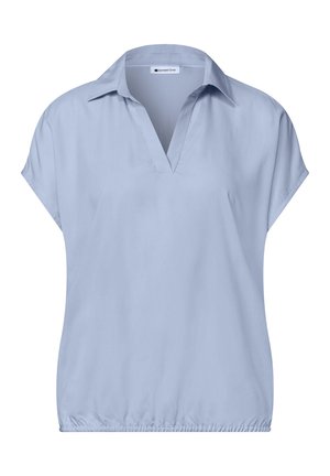 Street One, BLUSENSHIRT MIT HEMDKRAGEN UND ELASTIKSAUM - Polo - cashmere blue