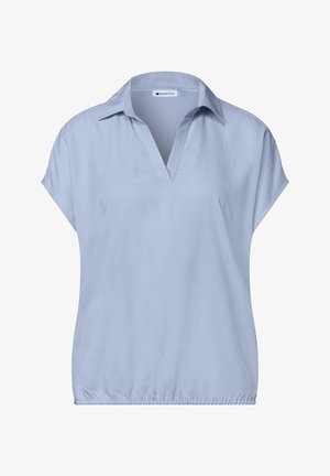 Street One, BLUSENSHIRT MIT HEMDKRAGEN UND ELASTIKSAUM - Polo - cashmere blue
