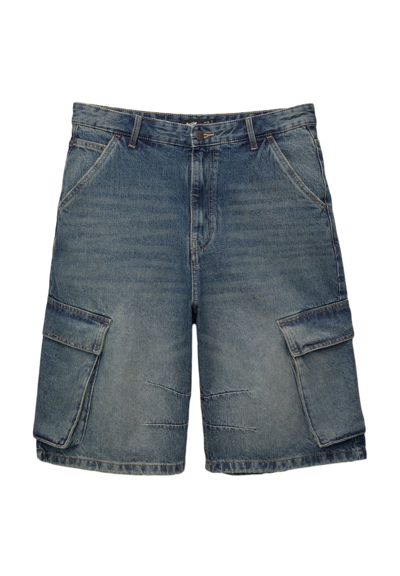 PULL&BEAR Jeansshort donkerblauw