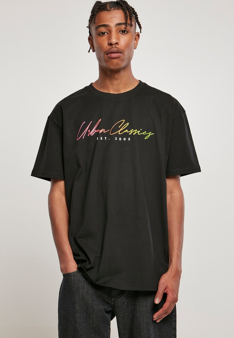 Urban Classics - SCRIPT LOGO - T-shirt print - black, Vergroten