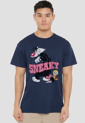 Cotton Soul, LOONEY TUNES SNEAKY - Print T-shirt - dark blue