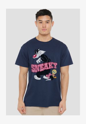 Cotton Soul, LOONEY TUNES SNEAKY - Print T-shirt - dark blue