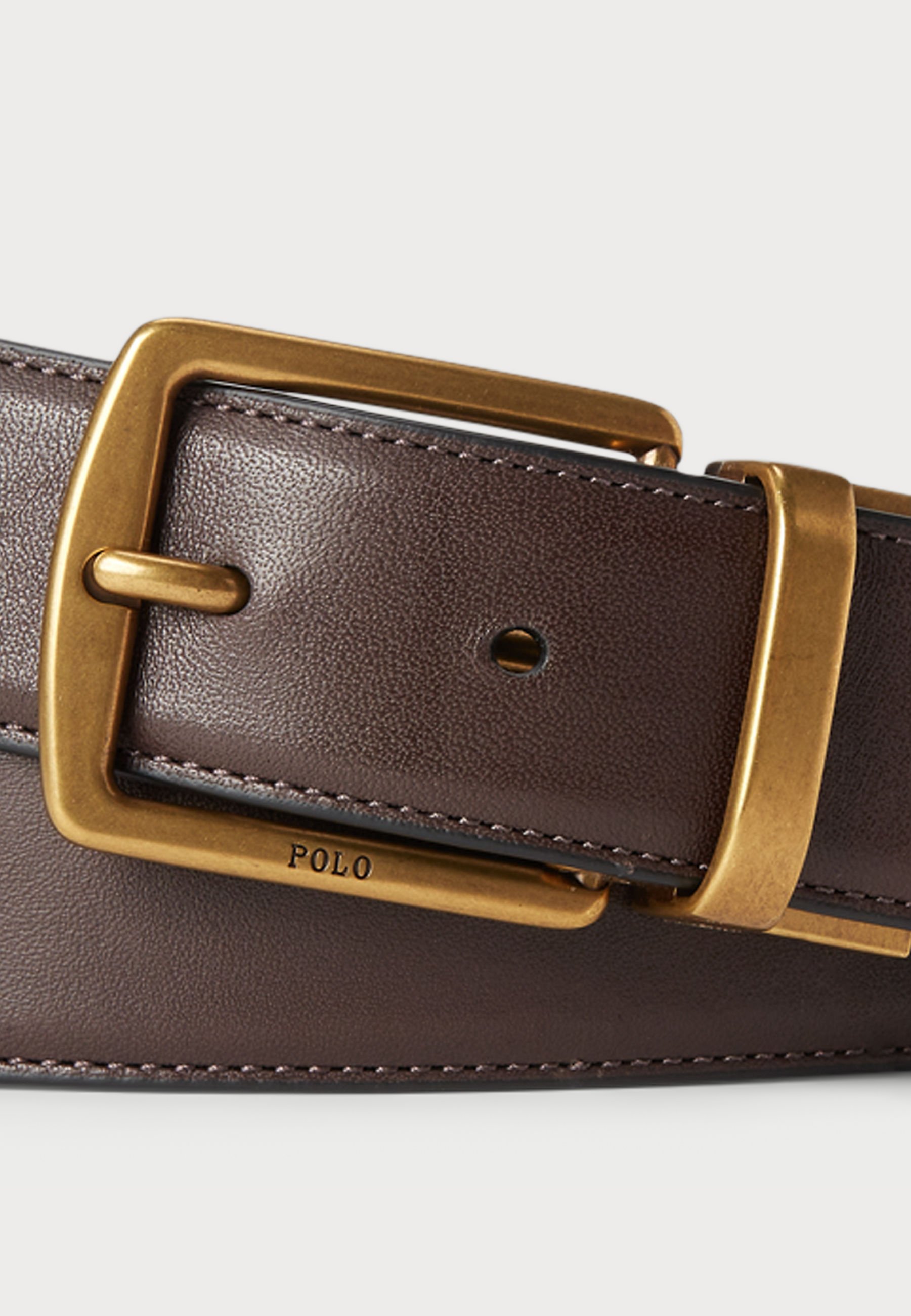 Polo Ralph Lauren LEATHER BELT & CARD CASE GIFT SET - Belt - brown
