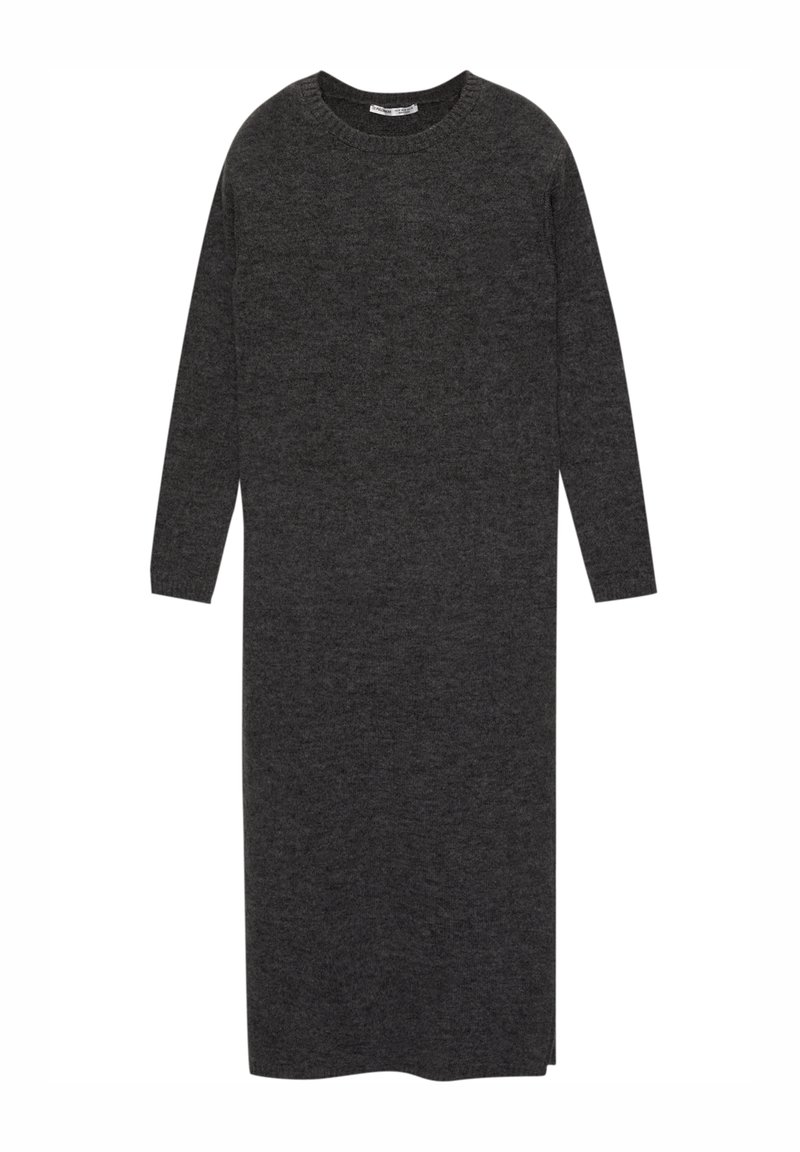 PULL&BEAR Gebreide jurk donkergrijs