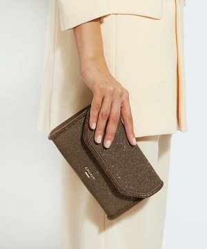 Dune London, BELLINI Diamante Trim Clutch Bag - Clutch - bronze-metallic fabric