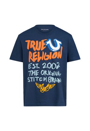 True Religion, TRUE RELIGION T-SHIRT STITCH - T-shirt print - dress blue