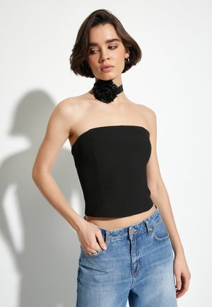 Koton STRAPLESS CROP TANK  - Toppi - black