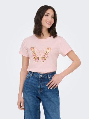 JDY, TOP JDYBENA TOP - T-shirt con stampa - pink dogwood
