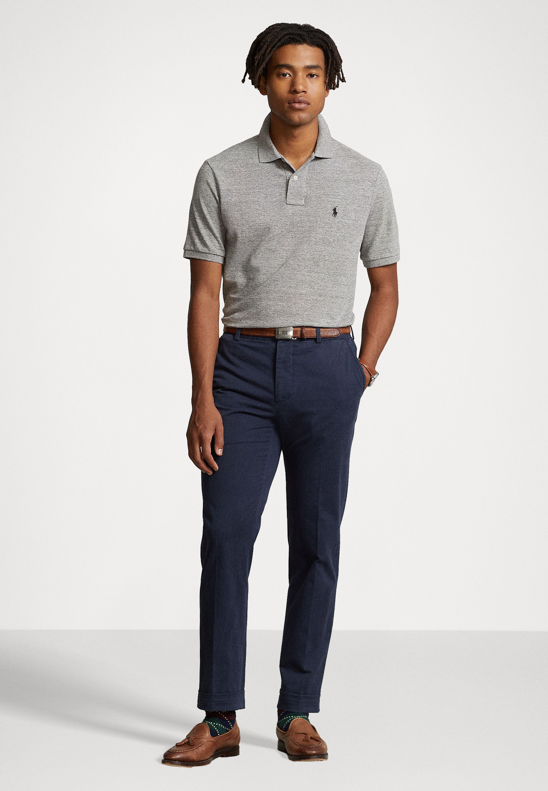 Polo Ralph Lauren BASIC - Bluză polo - canterbury heather/gri