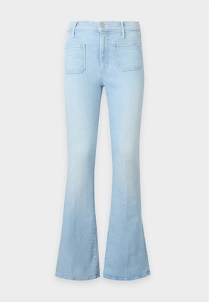 Mother, THE PATCH POCKET WEEKENDER - Flared Jeans - light-blue denim
