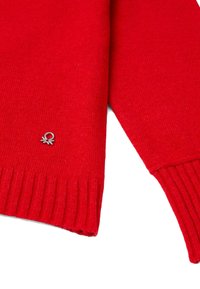 United Colors of Benetton WITH TURTLENECK AND LOGO - Strickpullover - red