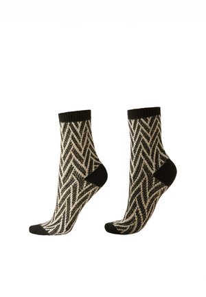 Socken - mottled black off-white