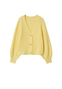 Mango Chaqueta de punto - light yellow