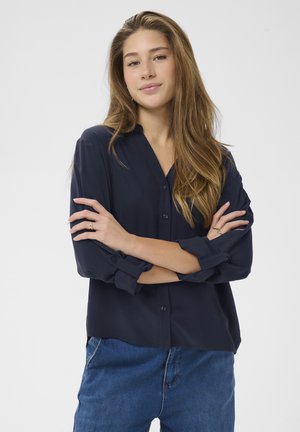 Bluza z gumbi - navy blazer