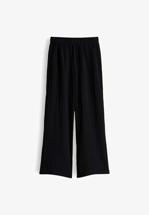someday., WIDE LEG CRINKLE - Stoffhose - black