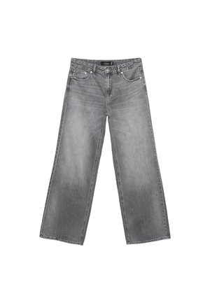 Stradivarius, D91 LOW WIDE-LEG JEANS 01441078 - Wide Leg - grey denim
