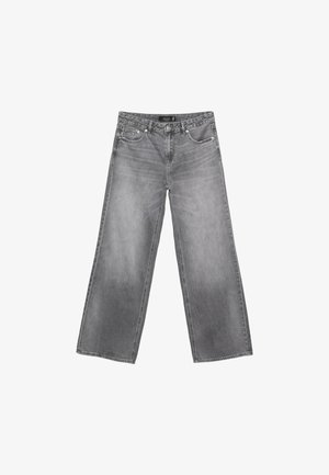 Stradivarius, D91 LOW WIDE-LEG JEANS 01441078 - Wide Leg - grey denim