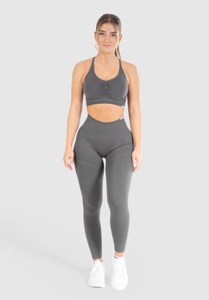 Smilodox SOLID SCRUNCH - Light support sports bra - anthrazit