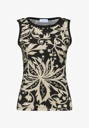 Street One Studio, TOP MIT RUNDHALS UND KNOPFDETAIL - Top - black
